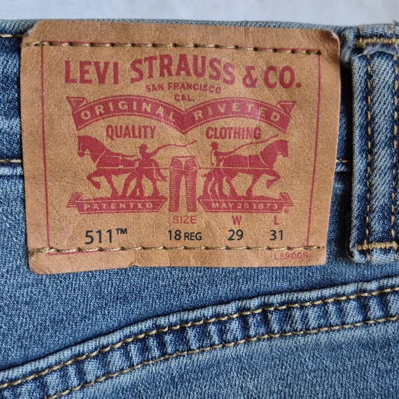 Levi's 511 Slim Stretch For Juniors Jeans Size 18 Regular W29 X L31 - Picture 4 of 11